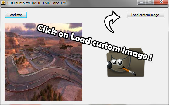 Click on Load custom image !